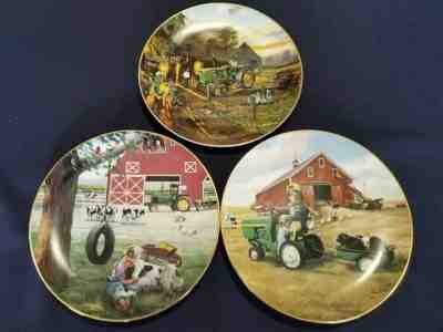 Lot of 3 - John Deere Limited Edition Collector Plates Zolan & Barnhouse