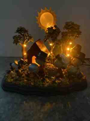 Rare DANBURY MINT PEANUTS THANKSGIVING Lighted Pilgrim Hats Snoopy Pig Pen Sally