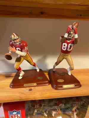 Joe Montana and Jerry Rice Danbury Mint Figurine