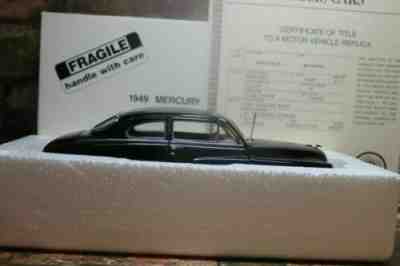 DANBURY MINT 1/24 SCALE 1949 BLACK MERCURY CLUB COUPE IN BOX WITH TITLE
