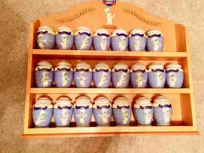 Pillsbury Doughboy Spice Jars w/Lids and Rack - Danbury Mint 2002 Collectibles