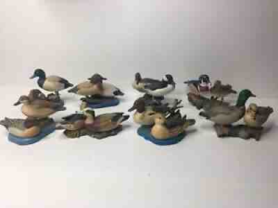 Lot Of 8 Duck Pairs George Kruth Danbury Mint Statues EUC