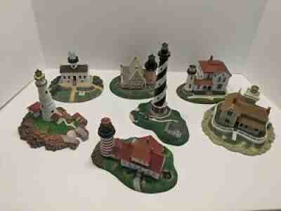 HUGE Danbury Mint Lighthouses Lot of 7! Beautiful! All in Amazing Shape!