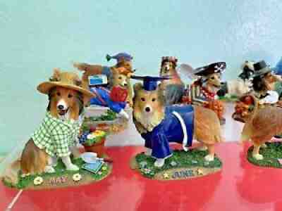 Danbury Mint Sheltie Perpetual Calendar Dog Lover Shetland Sheepdog Super RARE