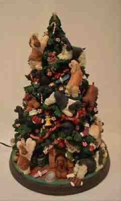 Danbury Mint Cocker Spaniel Dog Christmas Tree Figurine DOES NOT LIGHT