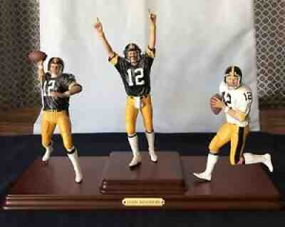 Terry Bradshaw 3 Figurines Danbury Mint Pittsburgh Steelers NFL Rare, With COA