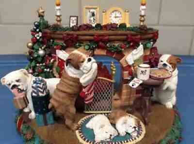 Danbury Mint - Bulldogs - "A Cozy Christmas Eve"