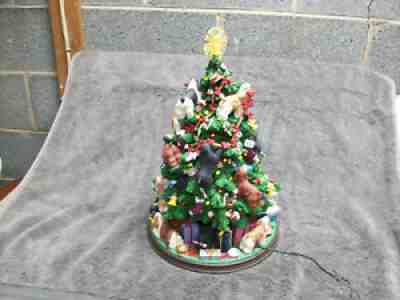 RARE! Dansbury Mint Lighted Cocker Spaniel Christmas Tree - Discontinued!