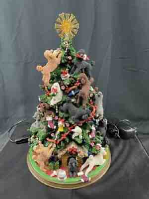 Danbury Mint POODLE DOG LIGHTED CHRISTMAS TREE Large Figure COLLECTIBLE Light up