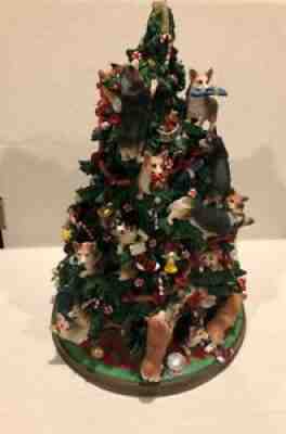Danbury Mint Corgi Christmas Tree Dog Pembroke Lighted MIB