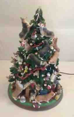 RARE - Danbury Mint - Corgi Dog Figurine Lighted Christmas Tree - Retired