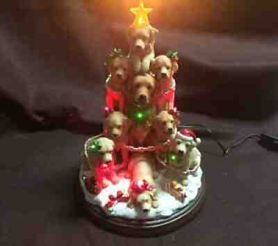 Danbury Mint Golden Retriever Family Christmas Tree