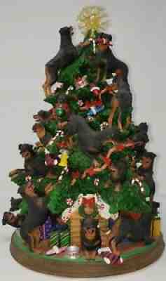 The Danbury Mint Rottweiler Christmas Tree