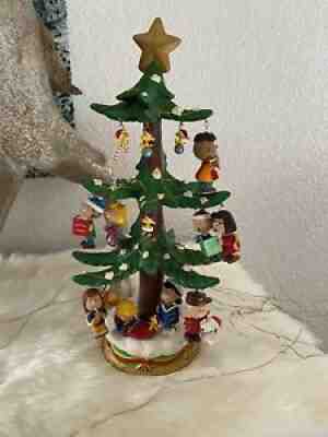 Danbury Mint Peanuts Musical Christmas Tree Charlie Brown Snoopy Rare Mint Cond.