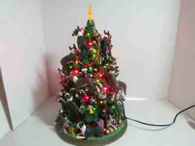 Danbury Mint Boston Terrier Christmas Tree Works, W/Star, Excellent Condition