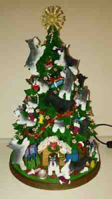 Danbury Mint Miniature Schnauzer Large Christmas Tree Retired Rare