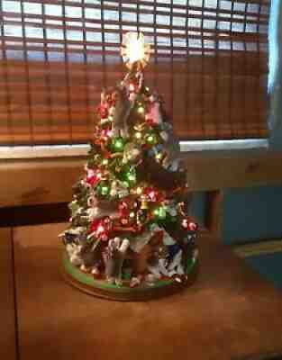Danbury Mint Miniature Schnauzer Large Christmas Tree Retired Rare