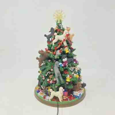 Danbury Mint Poodle Christmas Tree Dog Light Up Estate Collectible Retired Rare