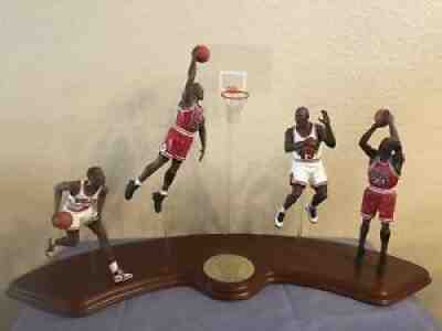 Rare Danbury Mint Michael Jordan Lifetime of Achievement 4 Figure Display
