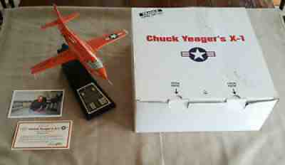 Chuck Yeager signed Danbury Mint X-1 Rocket Research Plane MINT box model 1/32