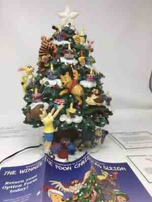 RARE Danbury Mint Winnie The Pooh Christmas Tree W certificate Paper Work & Box
