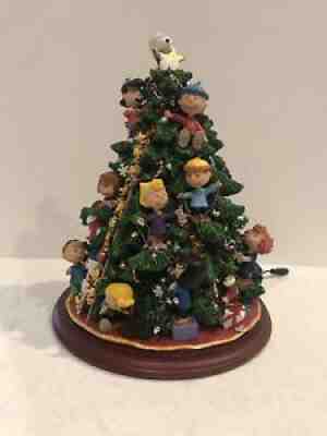 DANBURY MINT PEANUTS CHRISTMAS LIGHTED SCULPTURE "THE PEANUTS CHRISTMAS TREEâ?