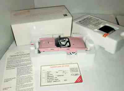 Rare 1/24 Diecast Danbury Mint Limited Edition 1957 Pink Ford ThunderBird Box