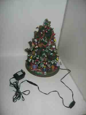 Danbury Mint Yorkie Yorkshire Terrier Dog Christmas Tree Lighted Figurine