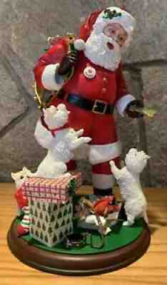 Danbury Mint â??Santa's Little Westiesâ? Christmas Dog Figurine West Highland