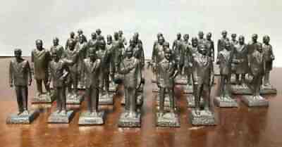 Metal Presidential Figurines Lot Of 39 President Statues