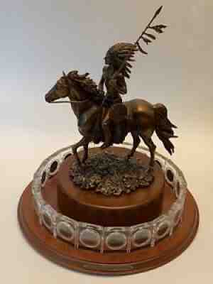 Danbury Mint Warrior Statue And Indian Head Pennies Crystal Collection COMPLETE