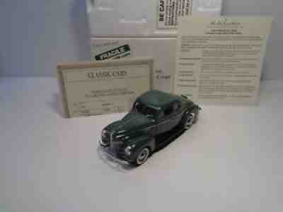 DANBURY MINT 1940 FORD DELUXE COUPE COMPLETE BNIB W/DOC CLOUD MIST GRAY NO RASH