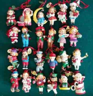 24 DANBURY MINT CAMPBELL KIDS CHRISTMAS ORNAMENTS Full Collection 2004 Rare Lot