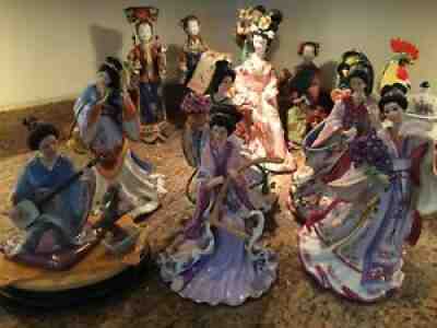Danbury Mint Chinese Oriental Asian Princess Series Figurines Collection 6 Total