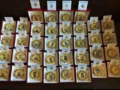 The Hummel Gold Christmas Ornament Collection Set of 36 Box Set-Danbury Mint