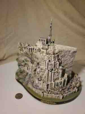 Rare Danbury Mint Lord Of The Rings Minas Tirith Lighted Sculpture New
