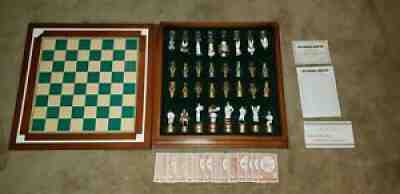 DANBURY COMPLETE BASEBALL CHESS SET W/ ALL DOCS CARDS CHESS PIECES STORAGE BOX