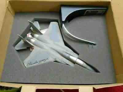 CHUCK YEAGER SIGNED DANBURY MINT F-15 EAGLE 1:48 SCALE WITH BOX PACKING AND COA