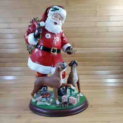 Danbury Mint Santas Boxer Buddies Christmas Dog Figure