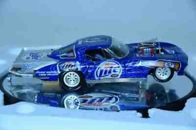 Danbury Mint 1963 Miller Lite Corvette ProMod 1:24 Miller Blue Diecast with Base