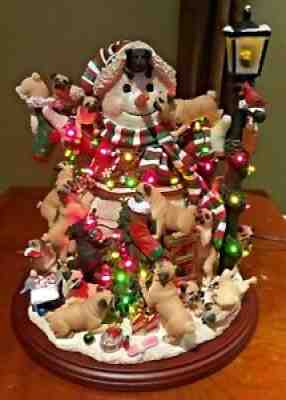 DANBURY MINT *PUG CHRISTMAS SNOWMAN"