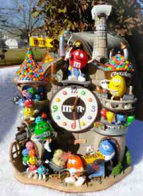 M & M Danbury Mint Collector Clock Chocolate Factory M&M Original Box HTF w/COA