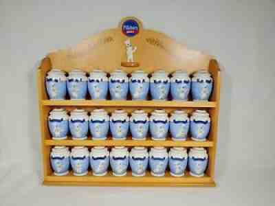 Pillsbury Doughboy Spice Jar Rack Danbury Mint 2002 Complete