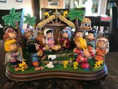 Peanuts Christmas Danbury Mint â??The Peanuts Nativityâ? With Orig. CertificateÂ 