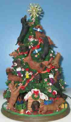 Danbury Mint Dachshund Christmas Tree Never Used