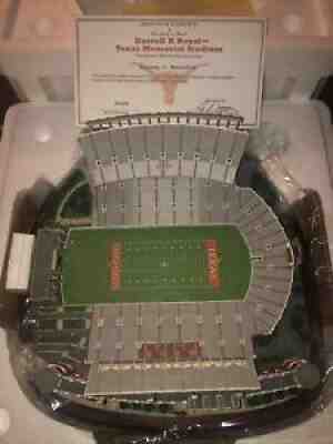 Texas Longhorns Danbury Mint Darrell K Royal Texas Memorial Stadium Replica COA