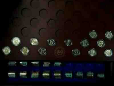 one dollar presidential coin collection with case from Danbury Mint.
