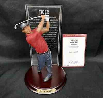Tiger Woods Limited Edition Figurine By Danbury Mint With Cert Of Authenticity