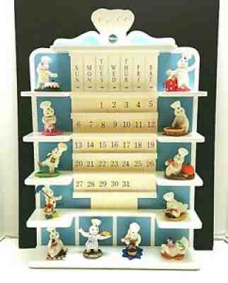 Pillsbury Doughboy Calendar Figurines 1997 Complete Set Franklin Danbury Mint