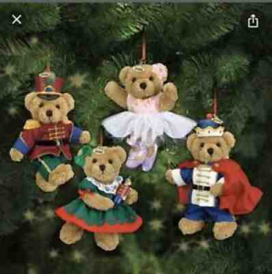 Limit Ed SOLD OUT NWT The Danbury Mint The Nutcracker 2016 Teddy Bear Ornaments